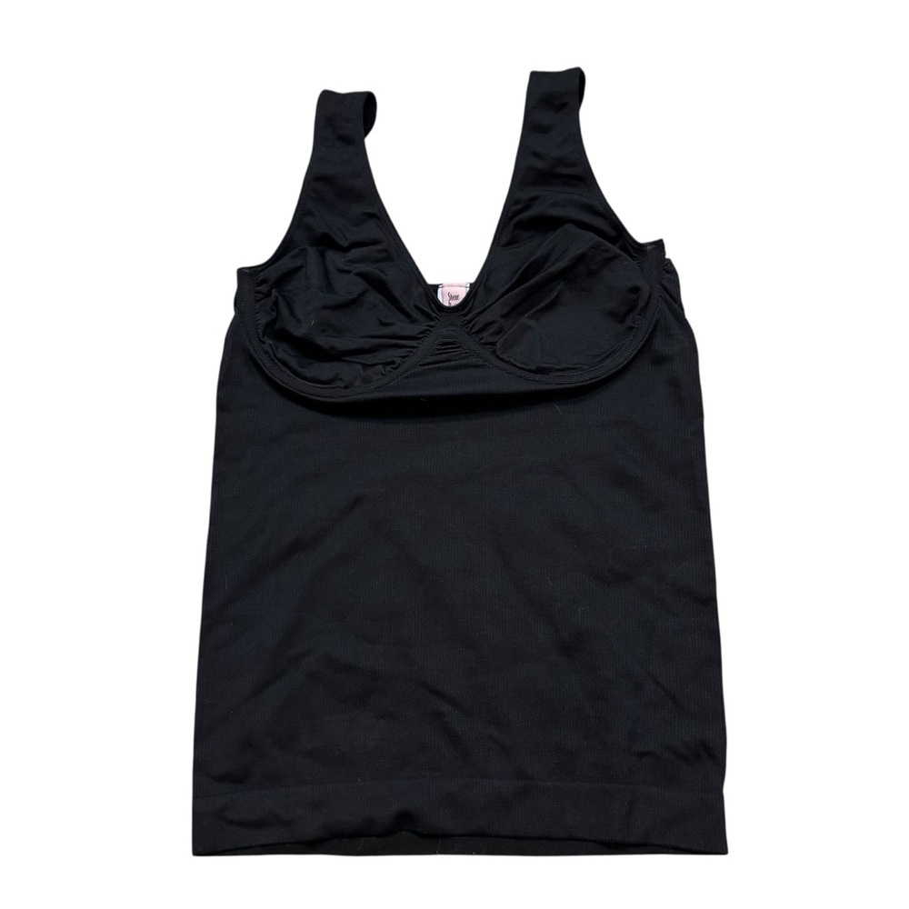Ladies Shear Shapewear Brand Black Shapewear Top with Built in Bra Size Large